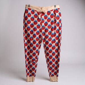 Hanna Andersson Women's Lrg Organic Cotton Pajama Pants Strawberry Lounge Sleep